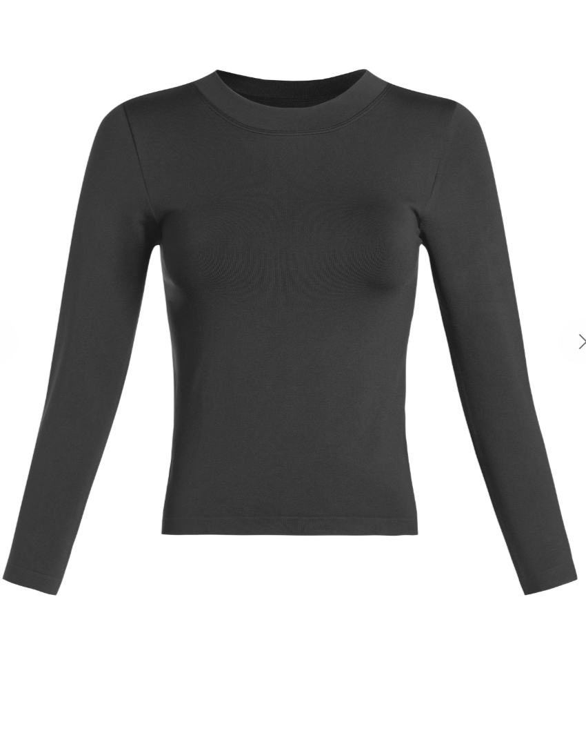 skinny love long sleeve top - black