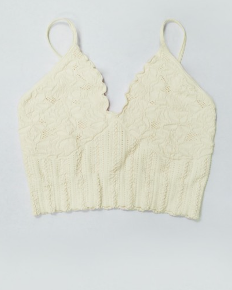 chantilly lace bralette - buttercream