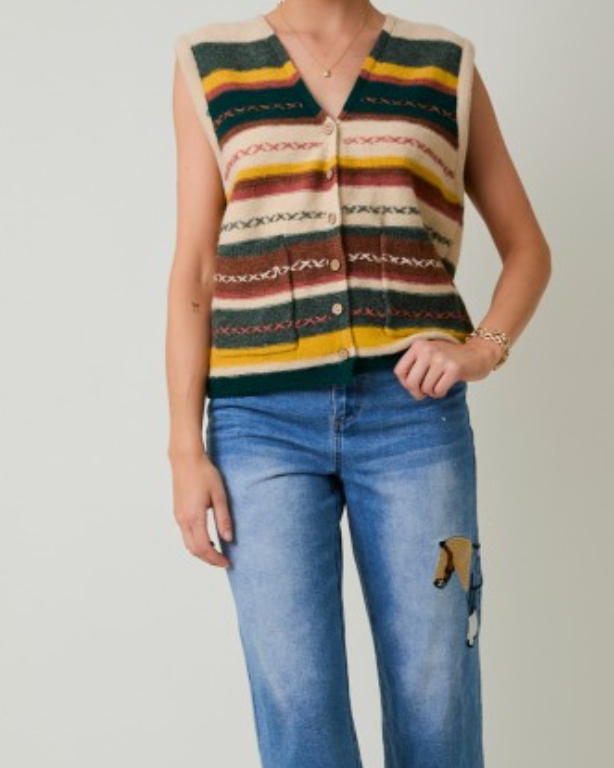 hazel retro sweater vest