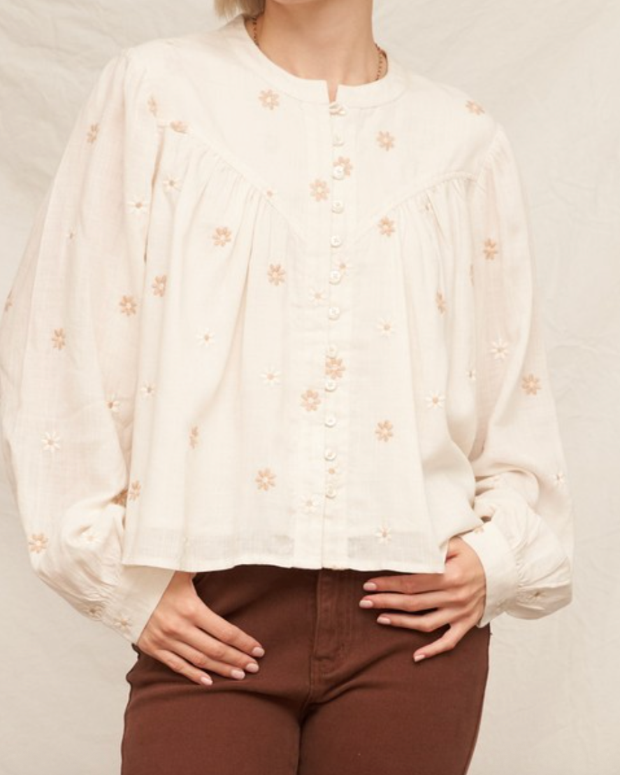 daisy blouse - ivory