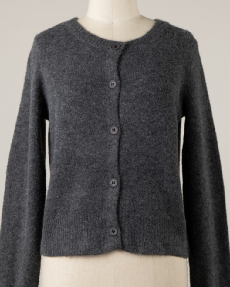 jackie cardigan - charcoal