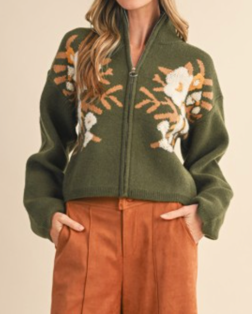 woodland bloom - olive