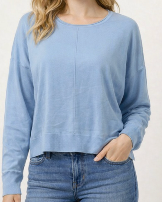 halo sweater -dusty blue