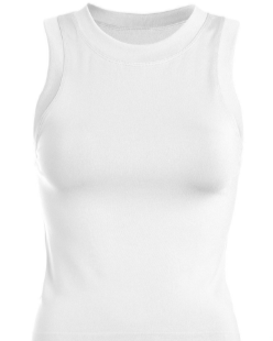 skinny love sleeveless top - white