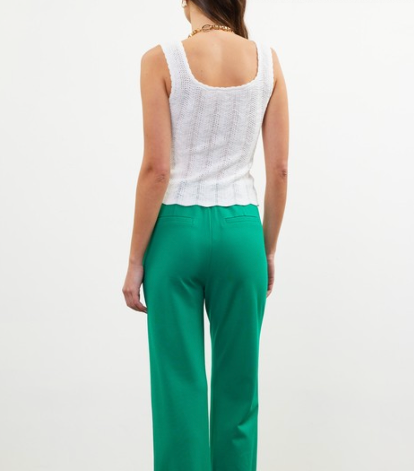 Seabreeze Knit Tank - white