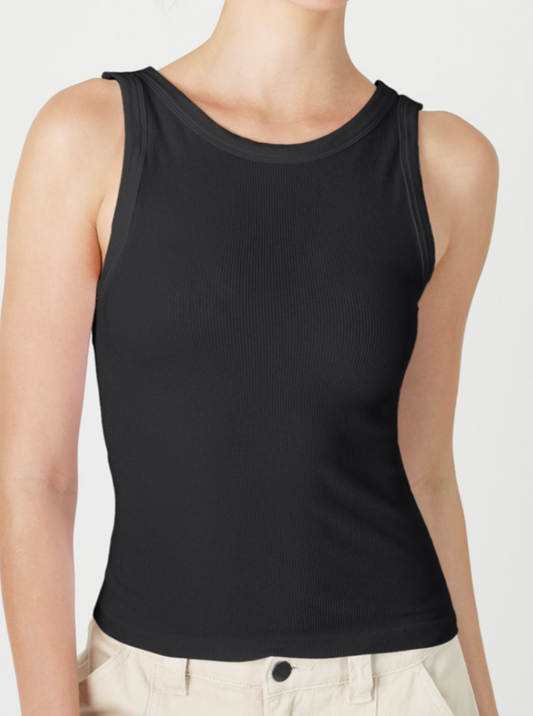 blanco reversible ribbed tank top -black