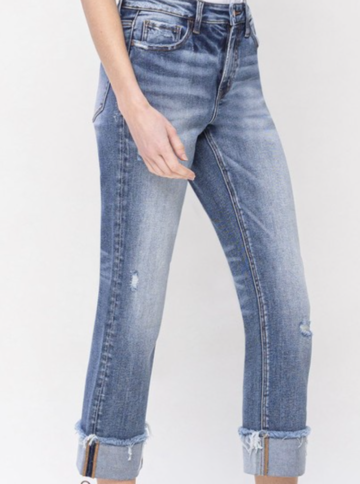 dylan cuffed cropped jeans