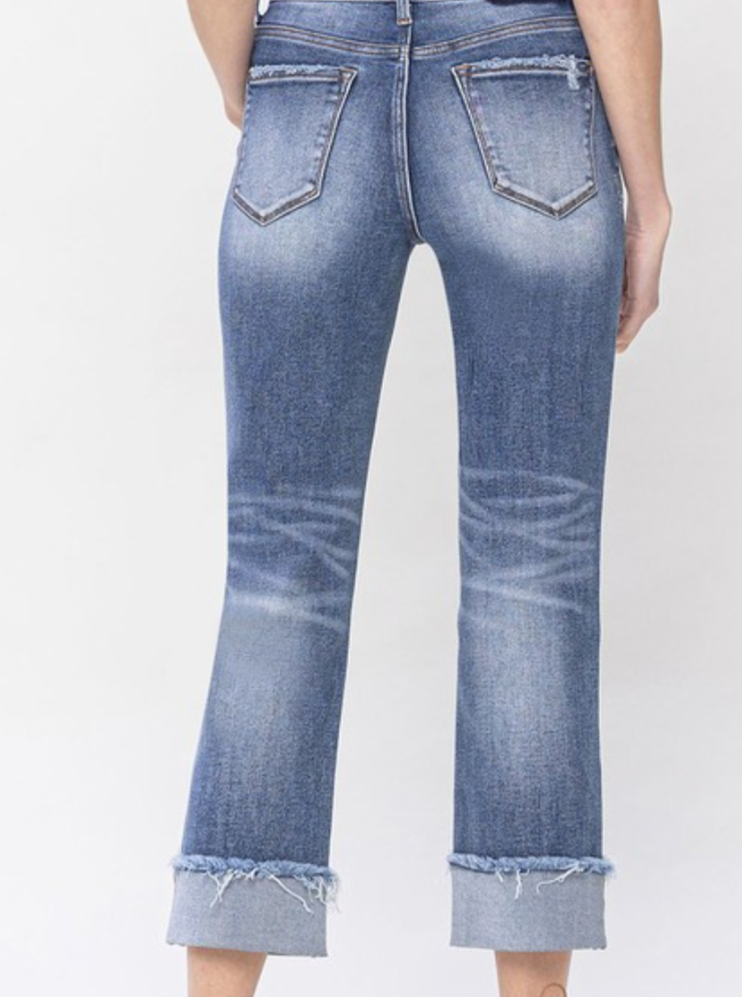 dylan cuffed cropped jeans