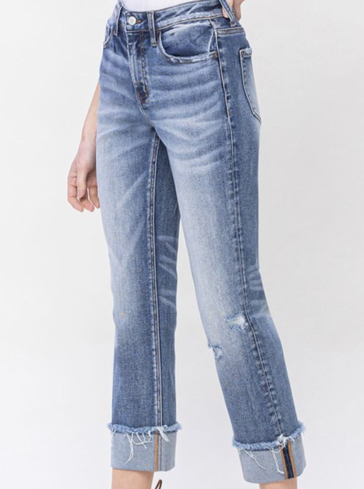 dylan cuffed cropped jeans