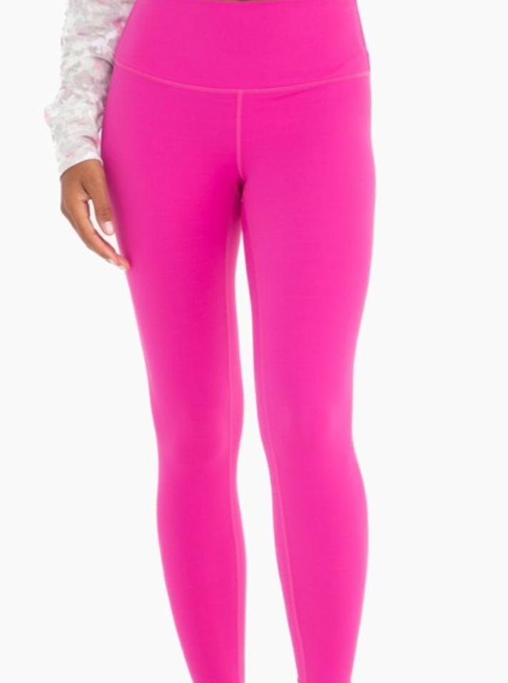 butter soft 7/8 legging - hot pink