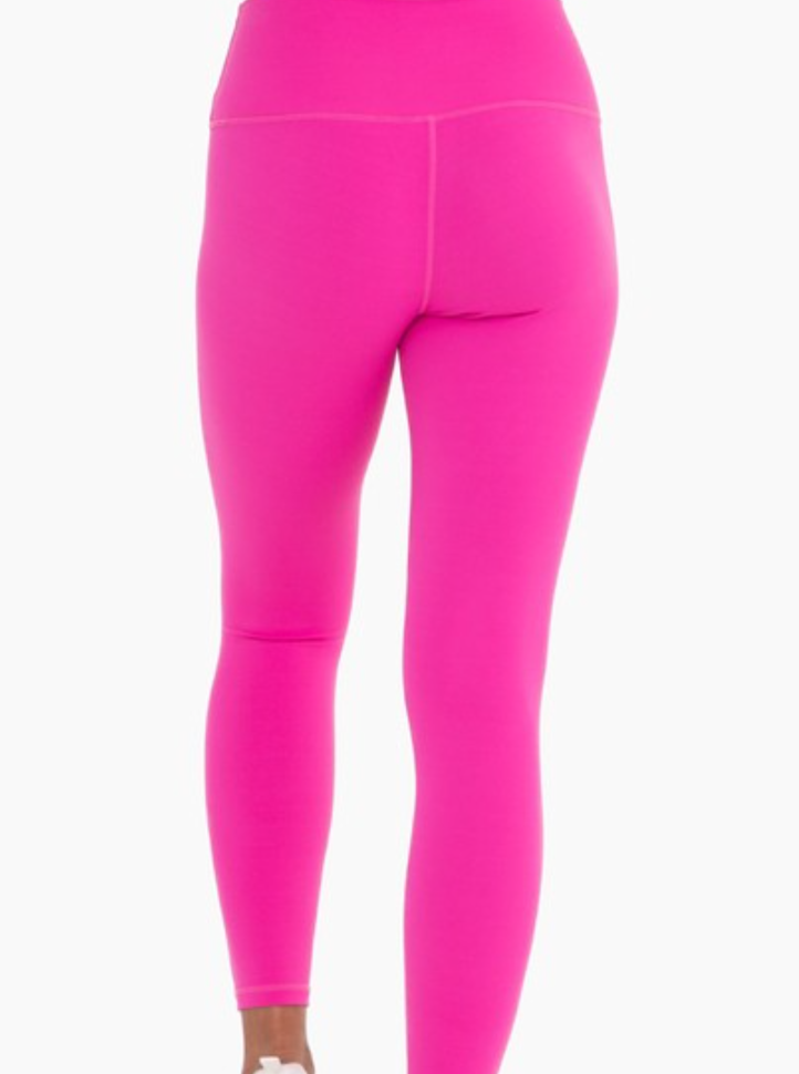 butter soft 7/8 legging - hot pink