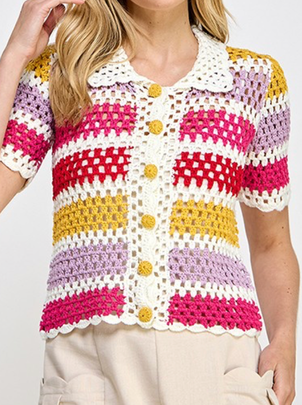 patchwork crochet top