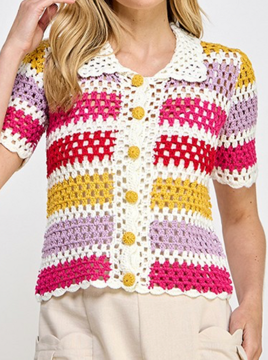 patchwork crochet top