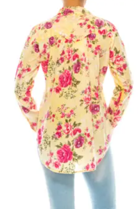 english garden floral blouse