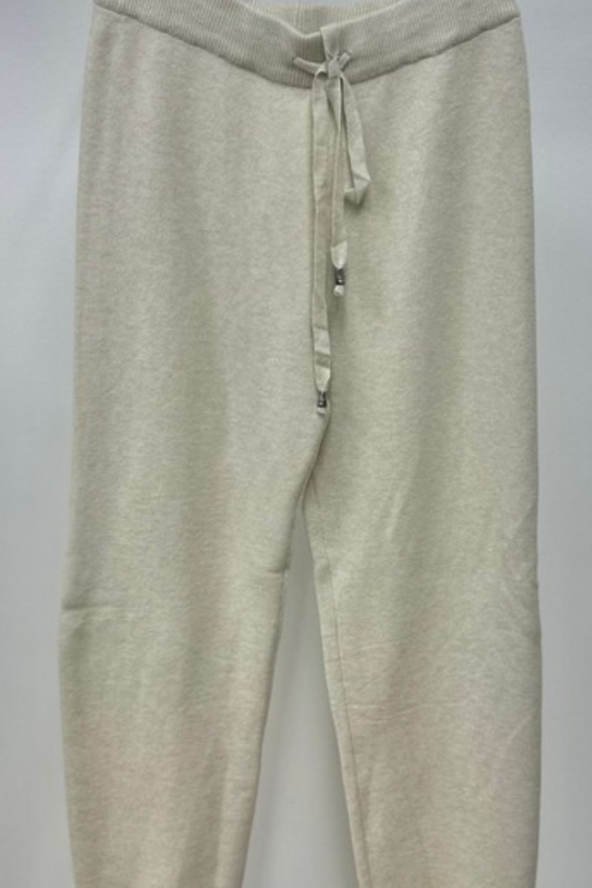 soft knit jogger - beige