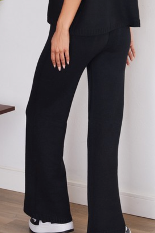 cashmere-like soft  lounge pants -black