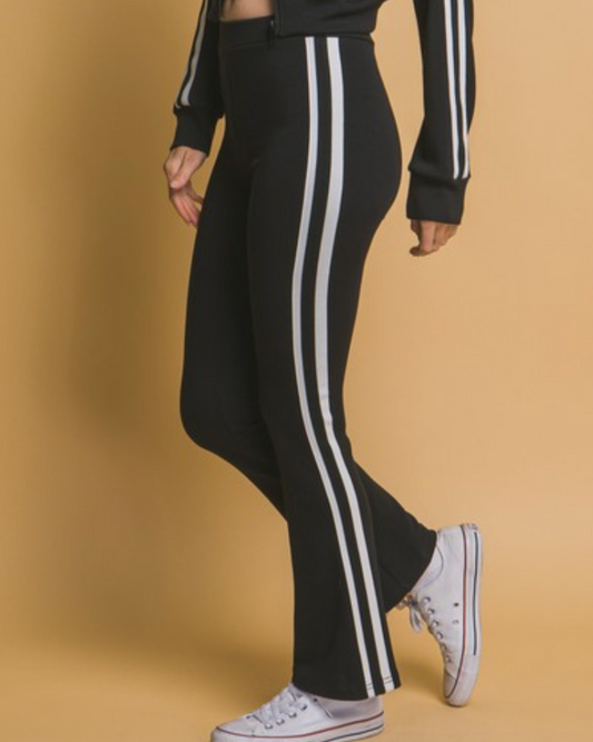 muse flare retro legging - black