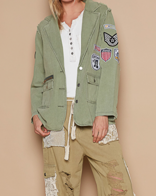 scout vintage jacket with patches