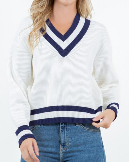 newport sweater - white