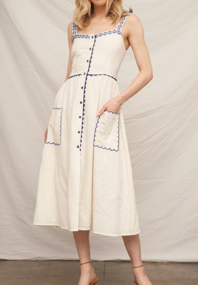 Bluebell Lane Dress - ivory