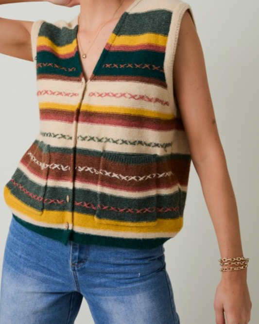 hazel retro sweater vest