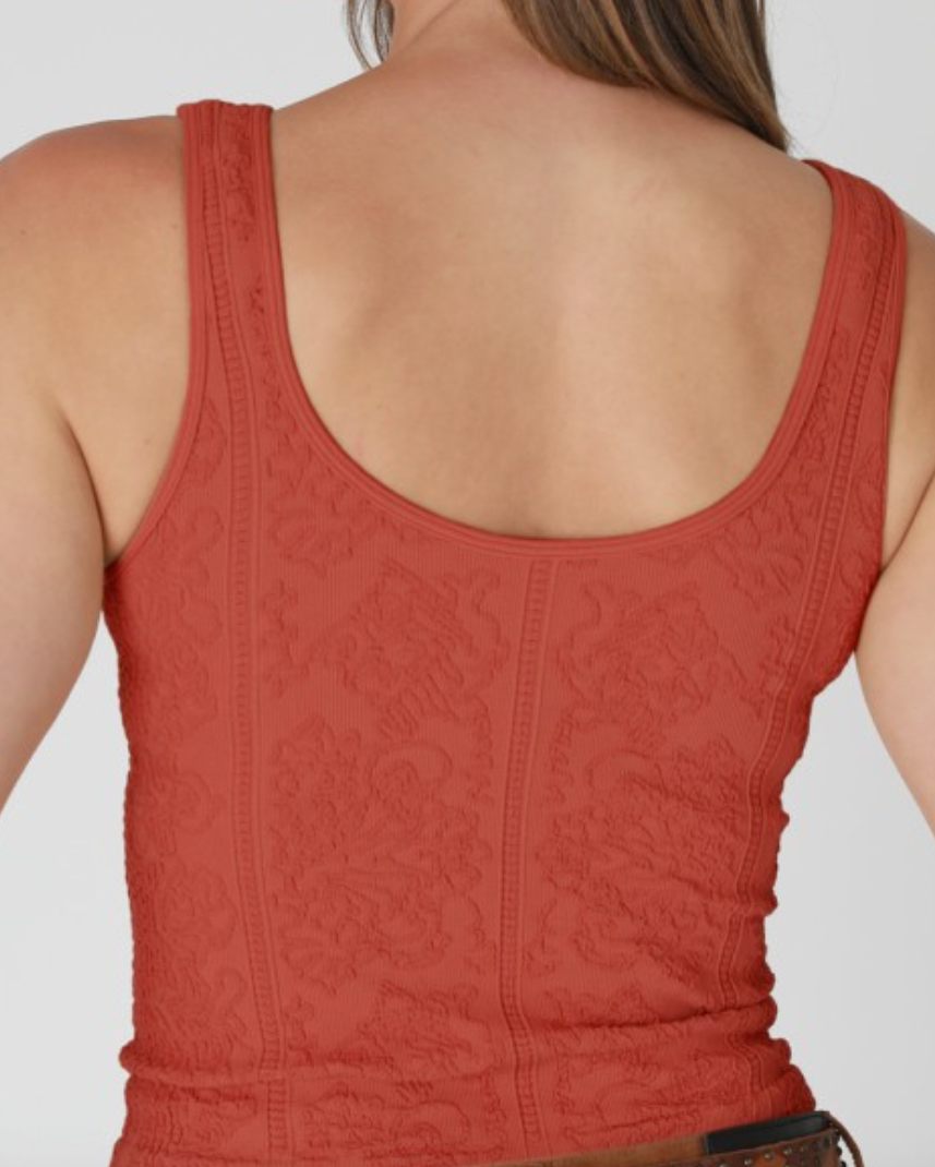 chantilly lace reversible tank top - sunburnt