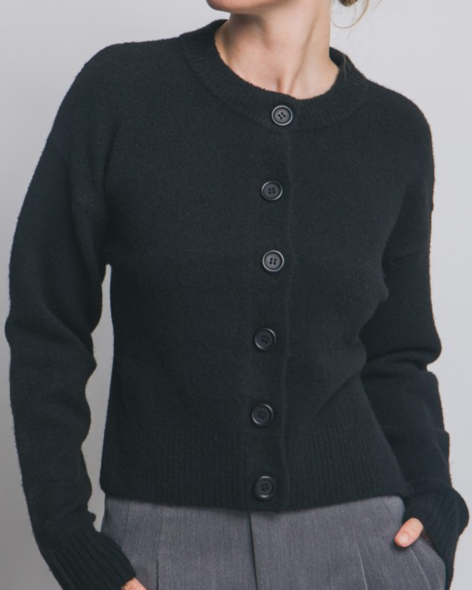 the snug cardigan - black