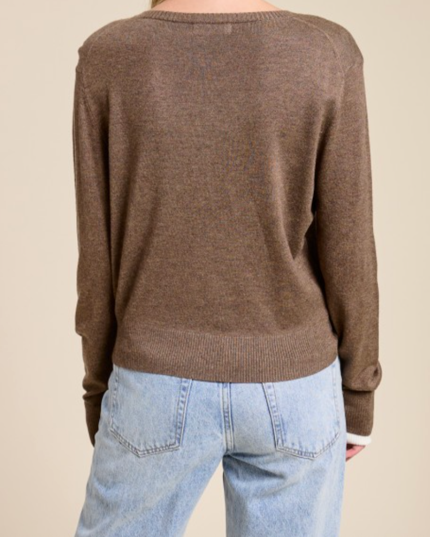 amber cardigan - mocha