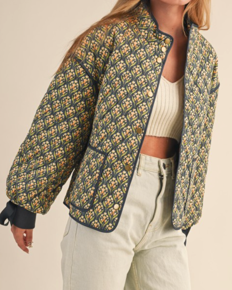 chelsea floral quilted jacket