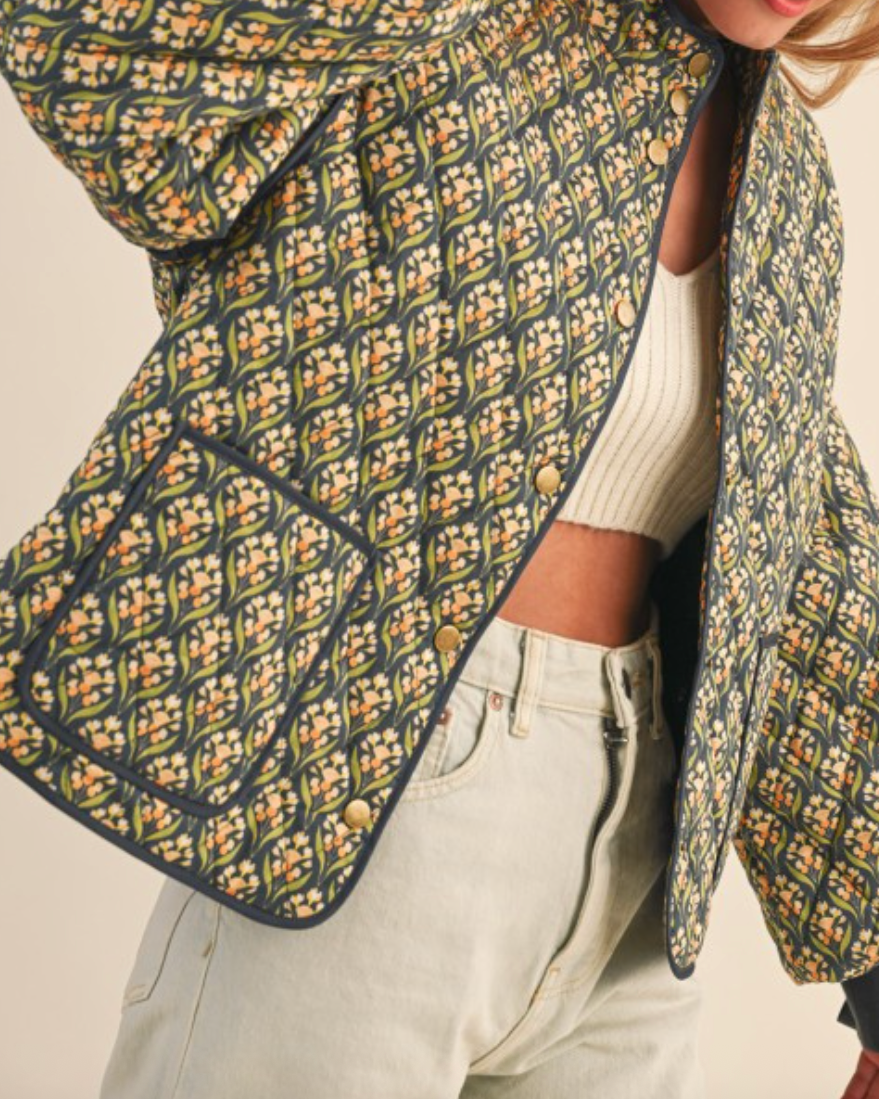 chelsea floral quilted jacket