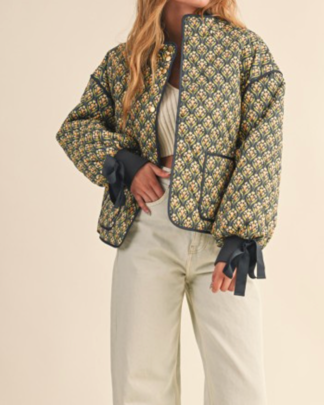 chelsea floral quilted jacket