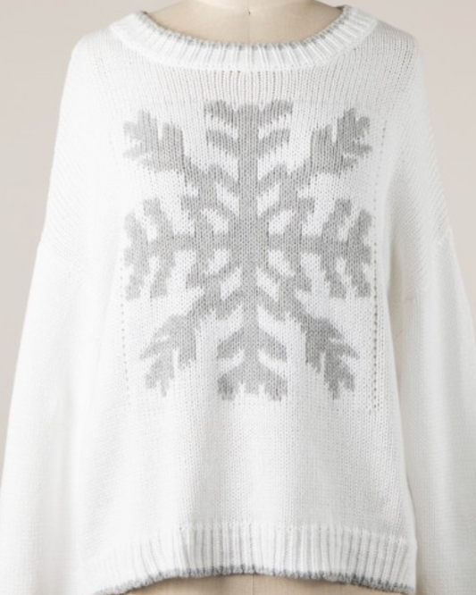 frost drop sweater -  white