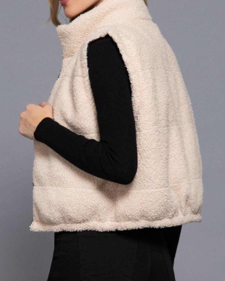 cloud nine reversible vest: black