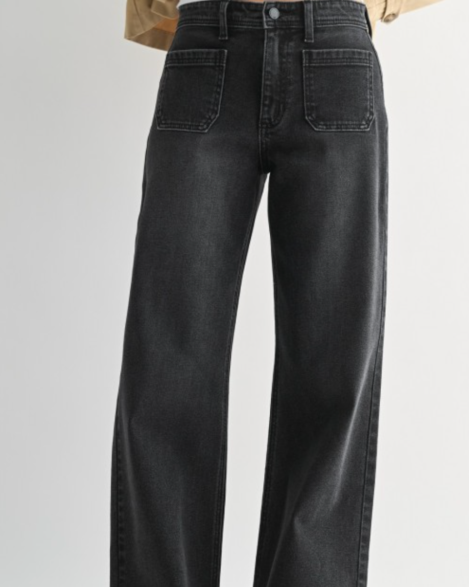 drifter black denim jean