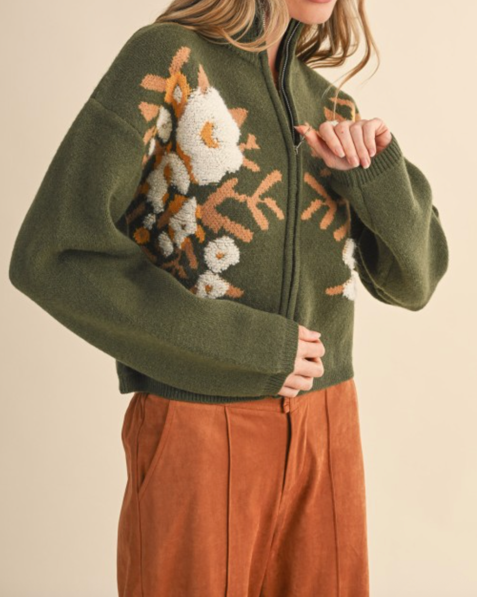 woodland bloom - olive