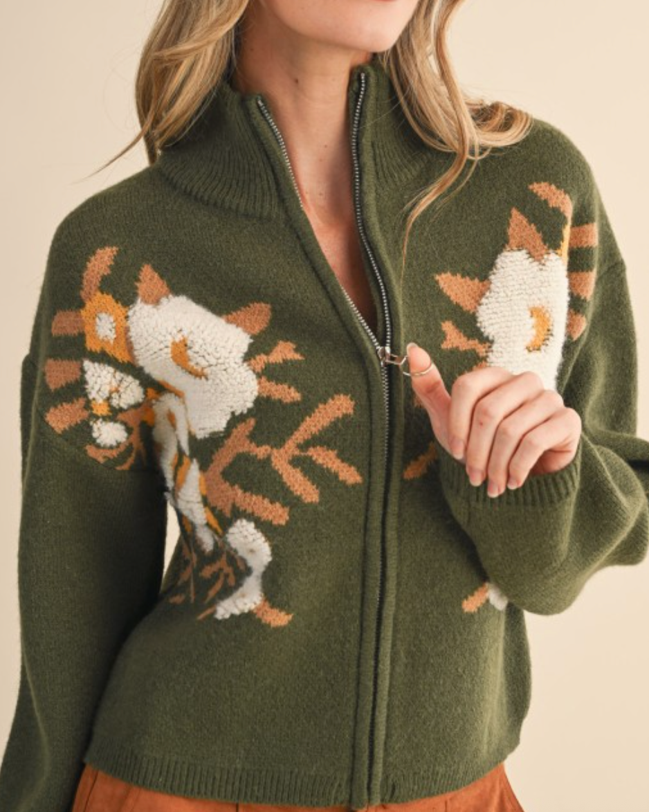 woodland bloom - olive