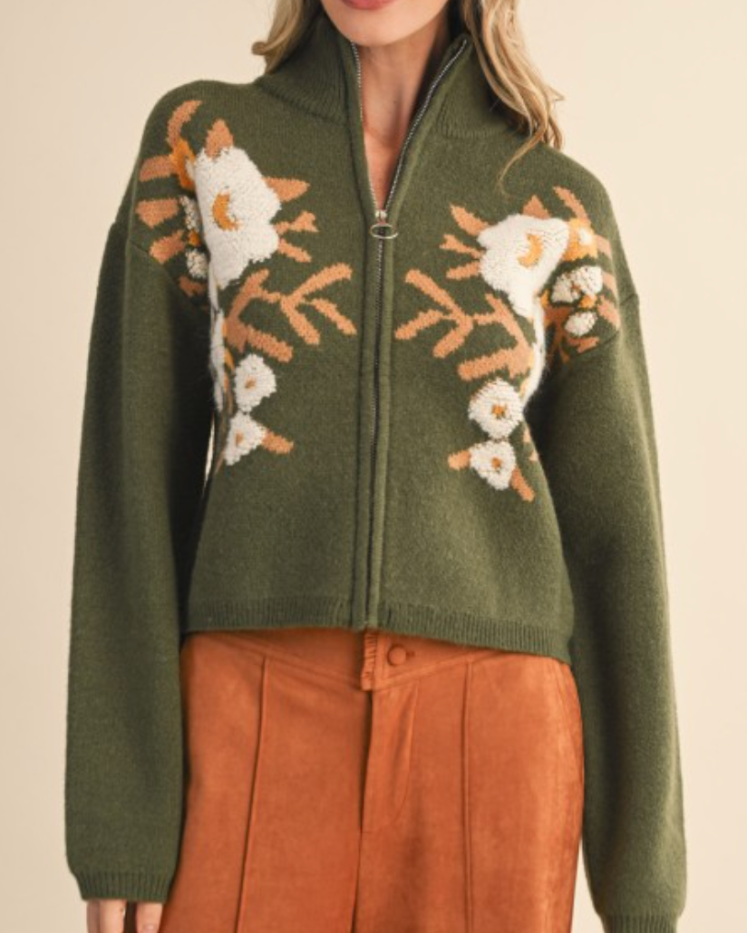 woodland bloom - olive