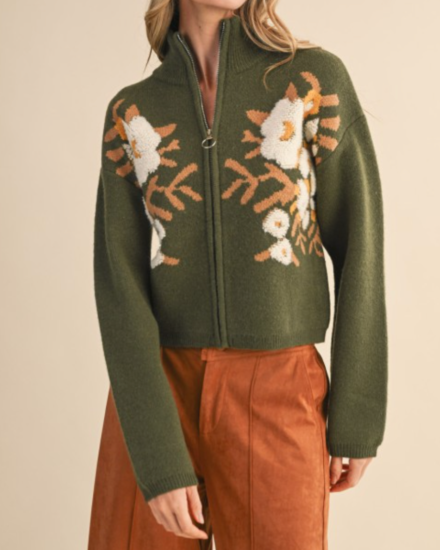 woodland bloom - olive