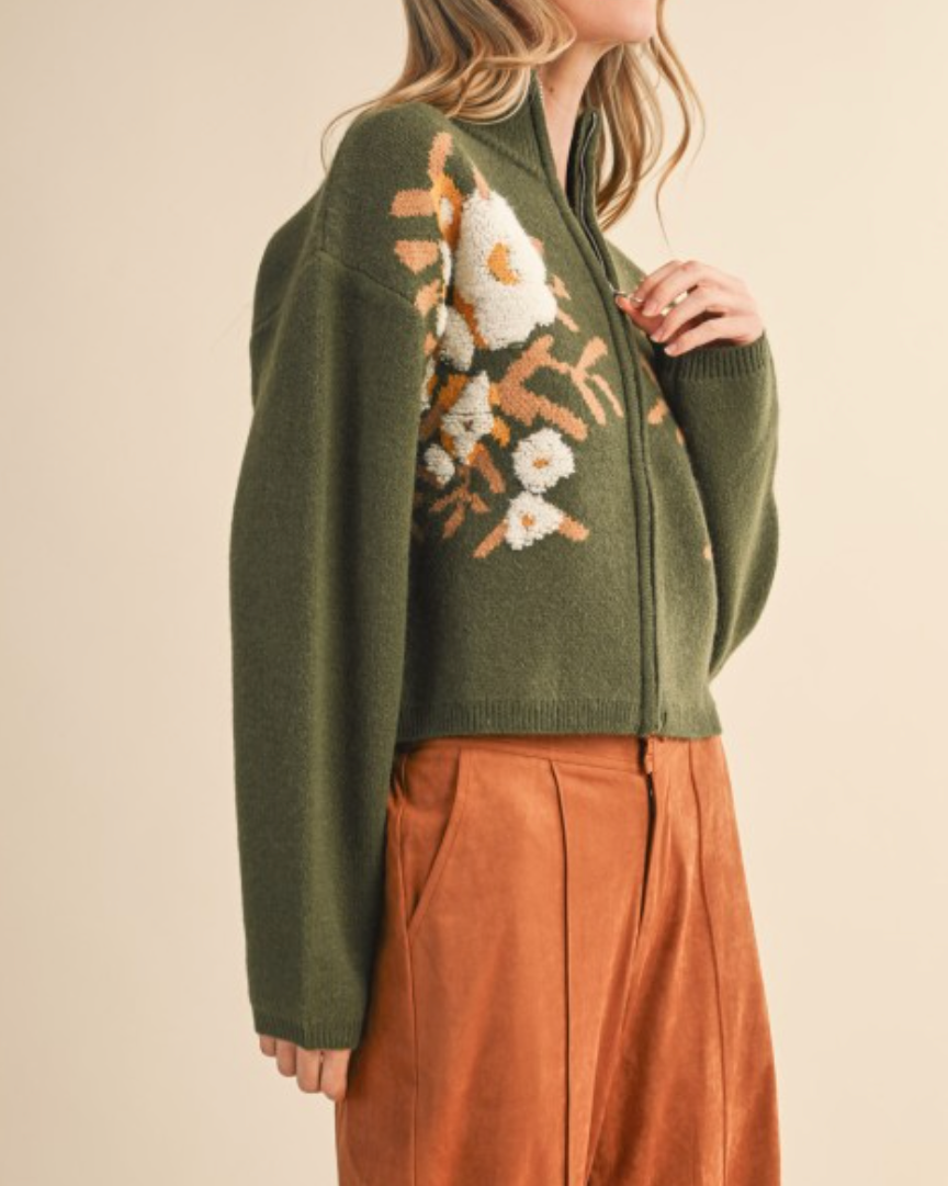 woodland bloom - olive