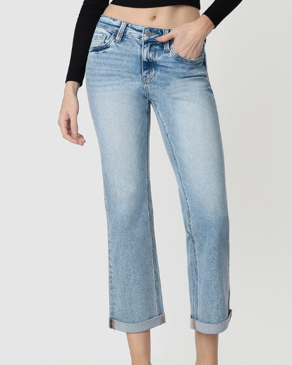 malibu cuffed jeans - light denim