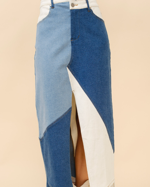 mosaic skirt - denim