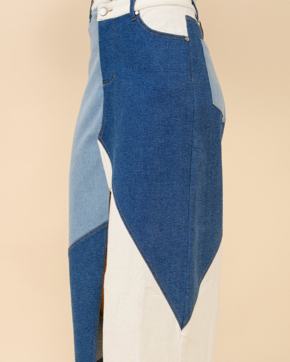 mosaic skirt - denim