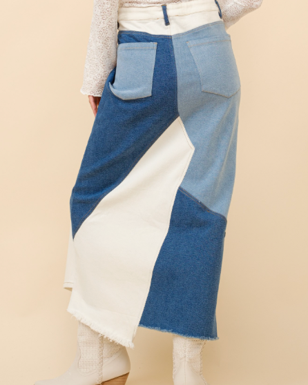 mosaic skirt - denim