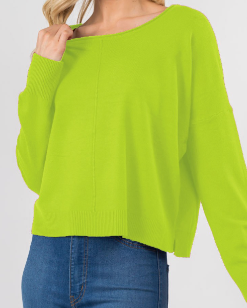 halo sweater - bright green
