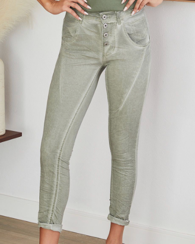 sloane crinkle jogger - sage green