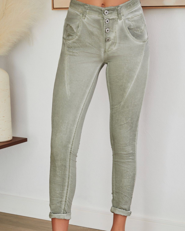 sloane crinkle jogger - sage green