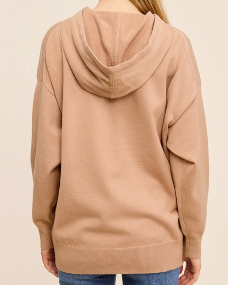 brynn hooded sweater - camel