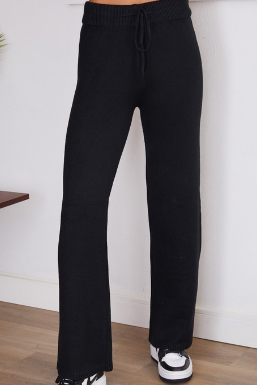 cashmere-like soft  lounge pants -black