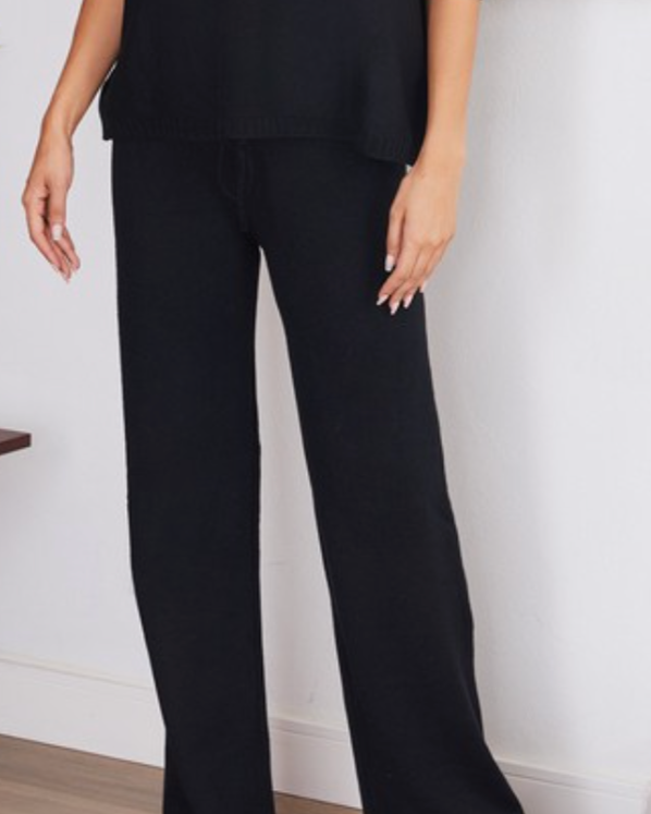 cashmere-like soft  lounge pants -black