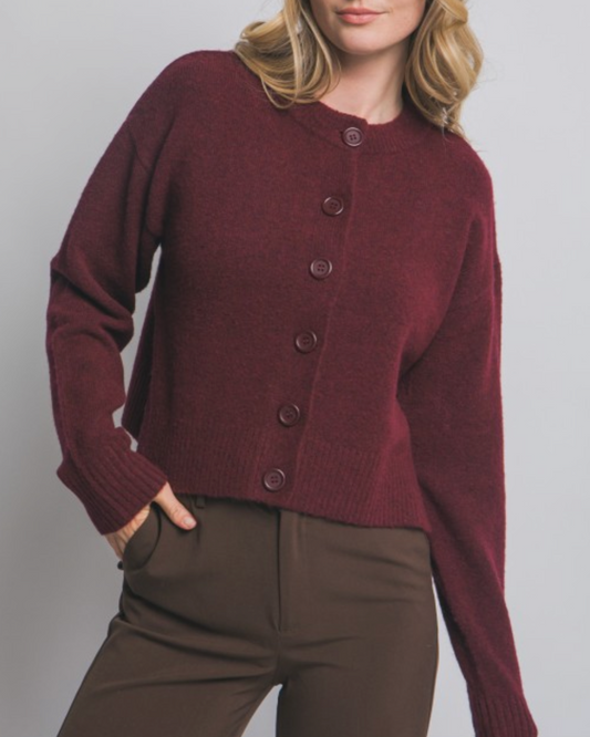 the snug cardigan - wine